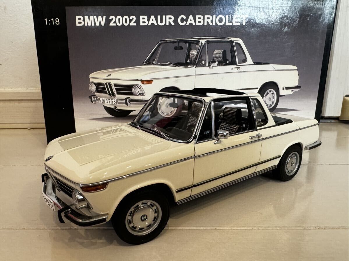1/18 AUTOart BMW 2002 Baur Cabriolet White w/ Box From Japan 1/18 AUTOart BMW 2002 Baur Cabriolet White w/ Box From Japan