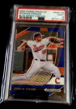 2020 Prizm Draft Picks BLUE Donut Circle Spencer Strider #PDP126 2/25  PSA 9