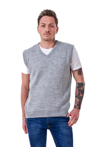 Men’s Plain Knitted V Neck Classic Sleeveless Cardigans Tops Jumpers Size S-5XL - Picture 11 of 19