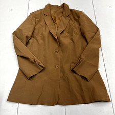 Khaki Brown Suit Blazer With Pockets Men's Size Large
