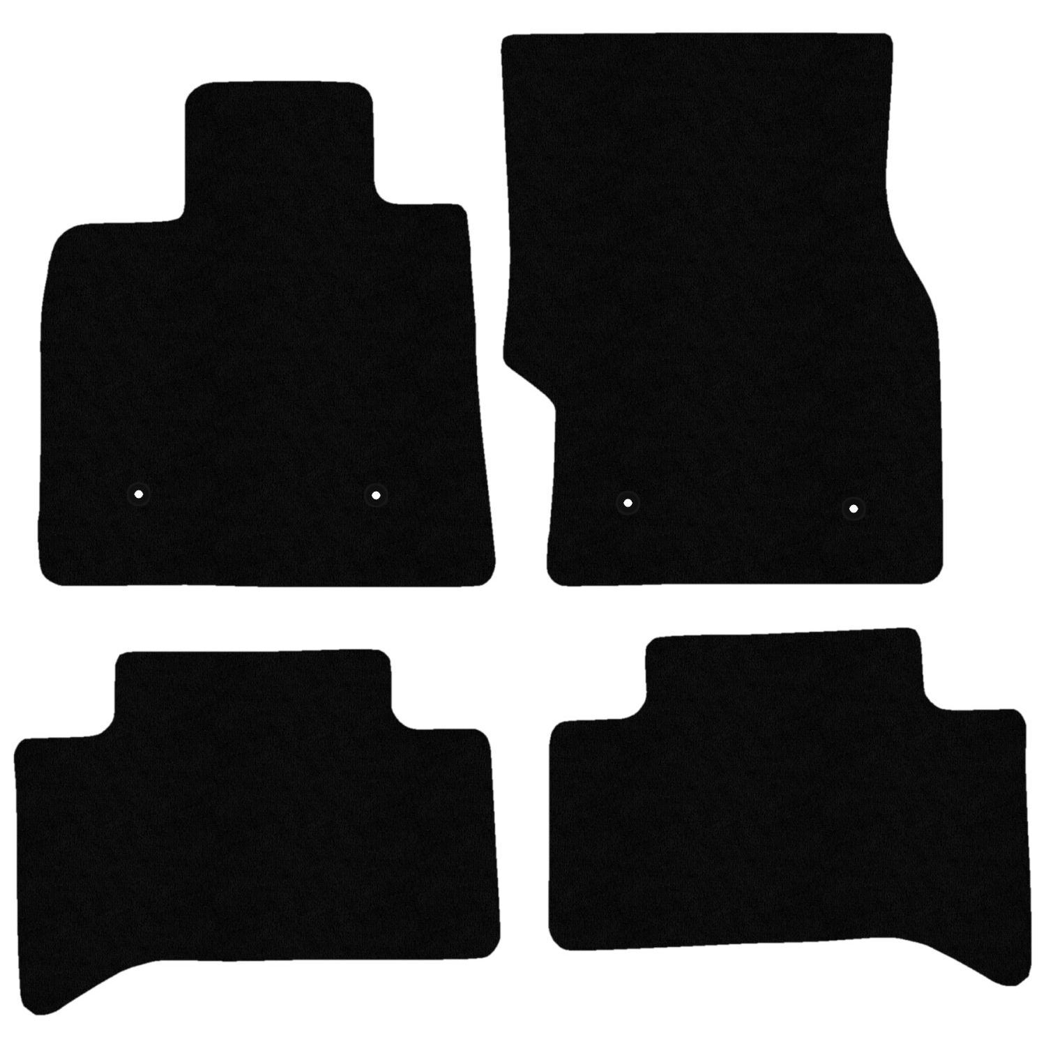 Tapis de sol protecteurs Alfa Romeo Stelvio velours noir et cuir rouge