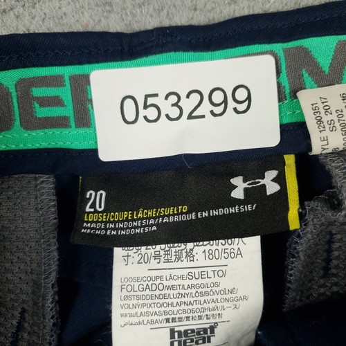 Under Armour Shorts Boys Size 20 Blue Slash Pockets Casual Chino - Picture 8 of 8