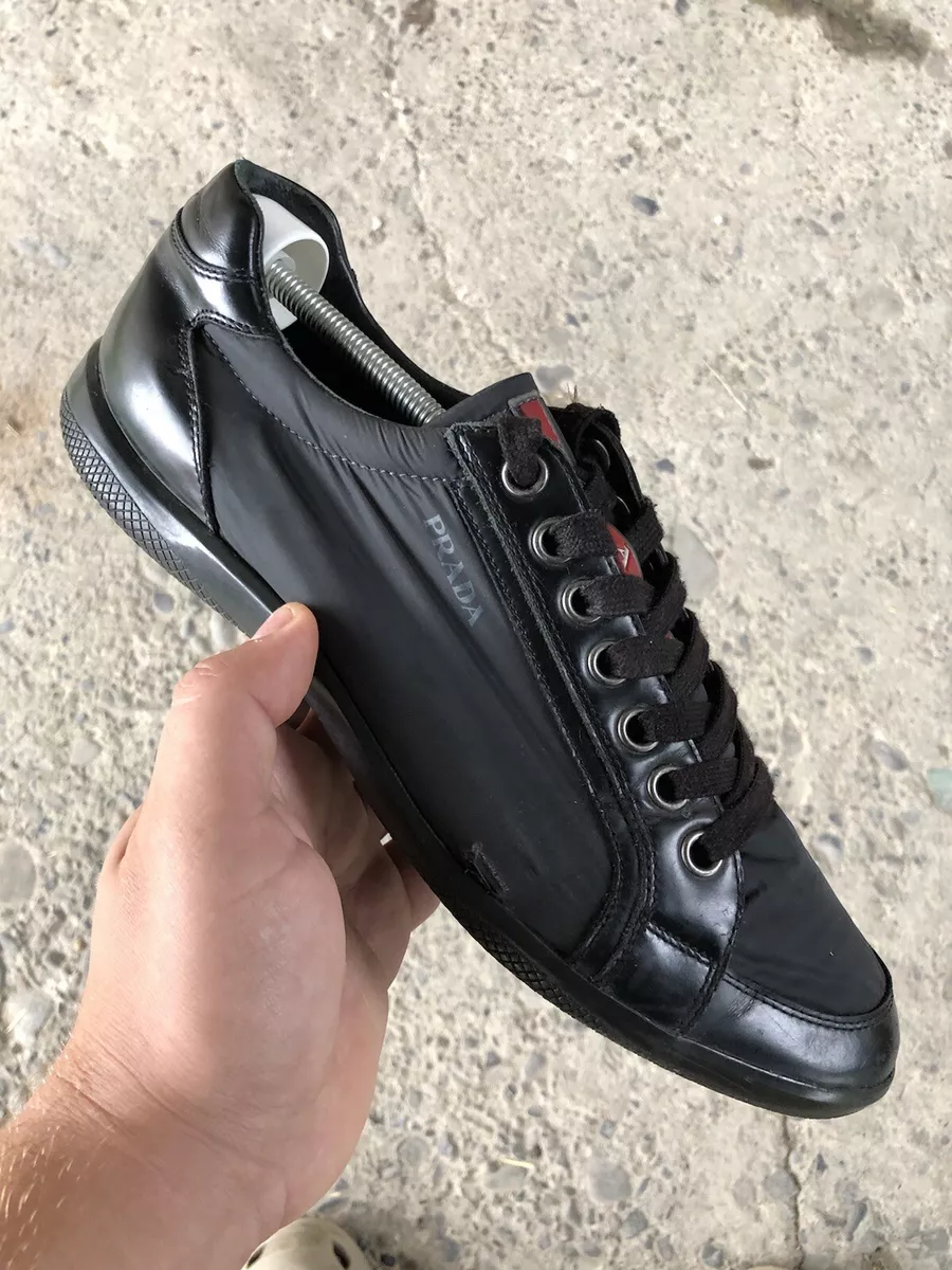 Prada hotsell black sneakers