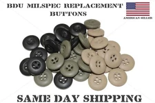 MILITARY BDU BUTTONS: CHOICE OF DIFFERENT COLORS OD GREEN BLACK KHAKI