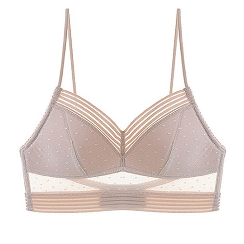 New UK Women Sexy Lace U-Type Back Low Back Lace Lifting Bra Deep U Wireless Bra - Picture 12 of 12