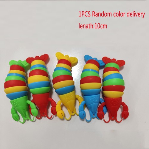 3D Slug Fidget Toy Colorful Slug Snail Toy Articulated Flexible All Ages Relief - Photo 29/32
