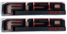 New Oem 15-20 Ford F-150 Xlt Sport Package Fender Emblem Badges Blackred Lhrh