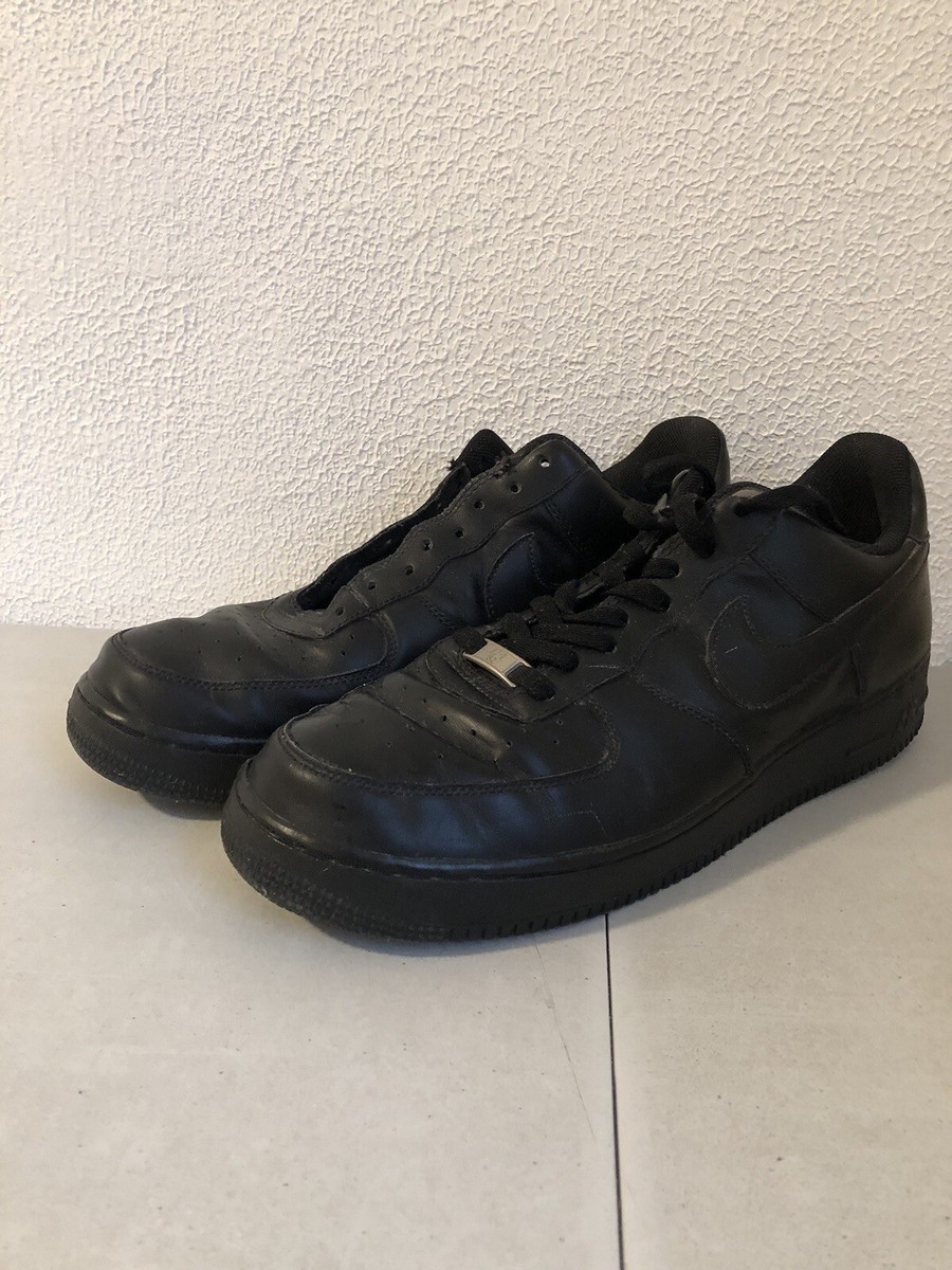 AIR FORCE 1 黒 Nike Air Force 1 Low '07 Triple Black 315122-001 Men's 12 Missing