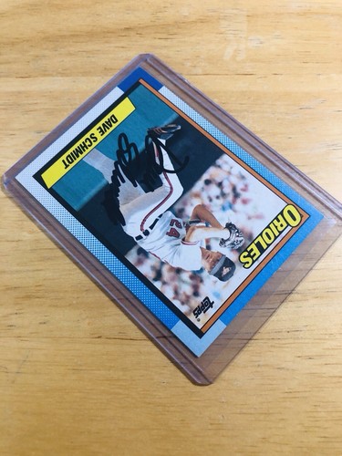 DAVE SCHMIDT 1990 TOPPS BASEBALL IN PERSON AUTOGRAPH ORIOLES AUTO - Picture 4 of 6