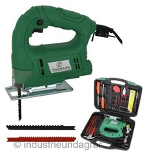 ML Stichs&auml;ge 400 W S&auml;ge mit S&auml;geblatt Staubabsaugung Werkzeug Koffer