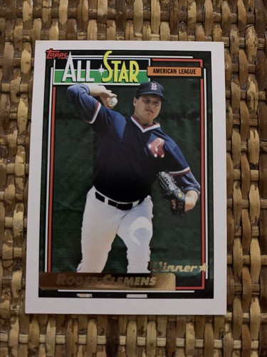 1992 Topps Gold Baseball Roger Clemens All Star Winner Star Card 405 