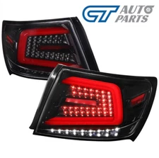 Spec D Jet Black LED Taillights Dynamic Signal for 08-13 Subaru Impreza WRX STI