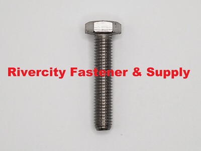 10 Viti A Testa Esagonale In Acciaio Inox M10-1.5x50 Mm - Bulloni M10x50 A2 Stainless - Rivercity Fastener