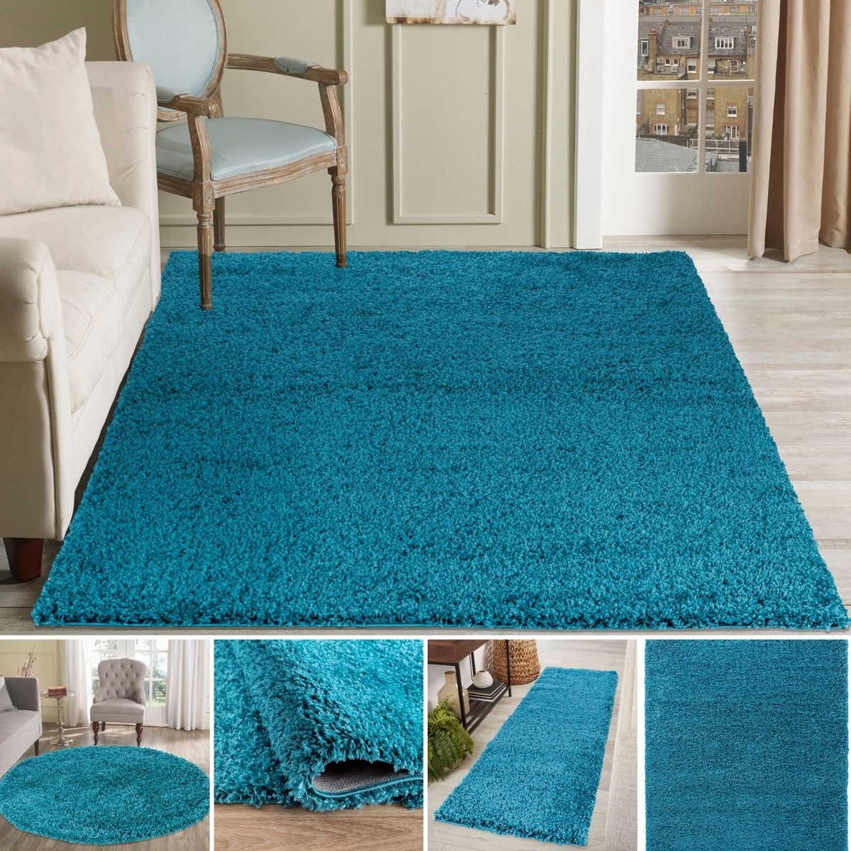 Teel Rag Teal Sofa Blue Rug