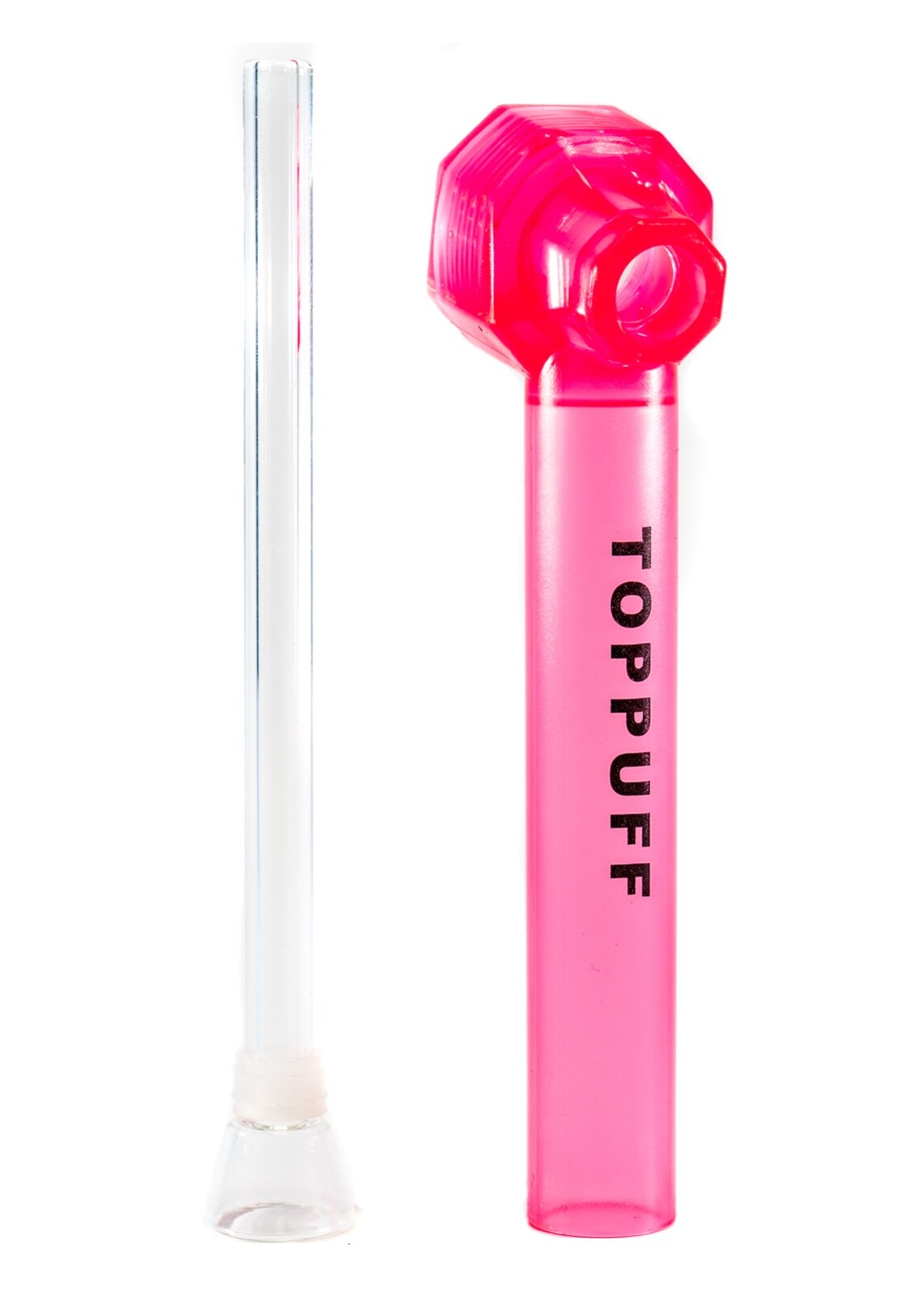 3 Pink Top Puff Portable Hookah Screw on Bottle Converter Water Glass