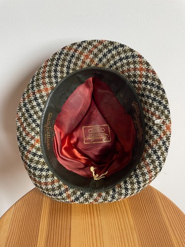 Borsalino Vintage Gran Lusso Tweed Houndstooth Fedora Hat - Picture 5 of 12
