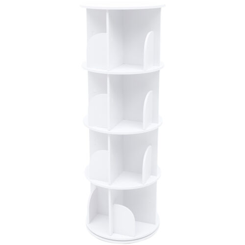 4 Tiers 360° Rotating Bookshelf Bookshelf Organizer Floor Standing Storage Shelf - Picture 5 of 14