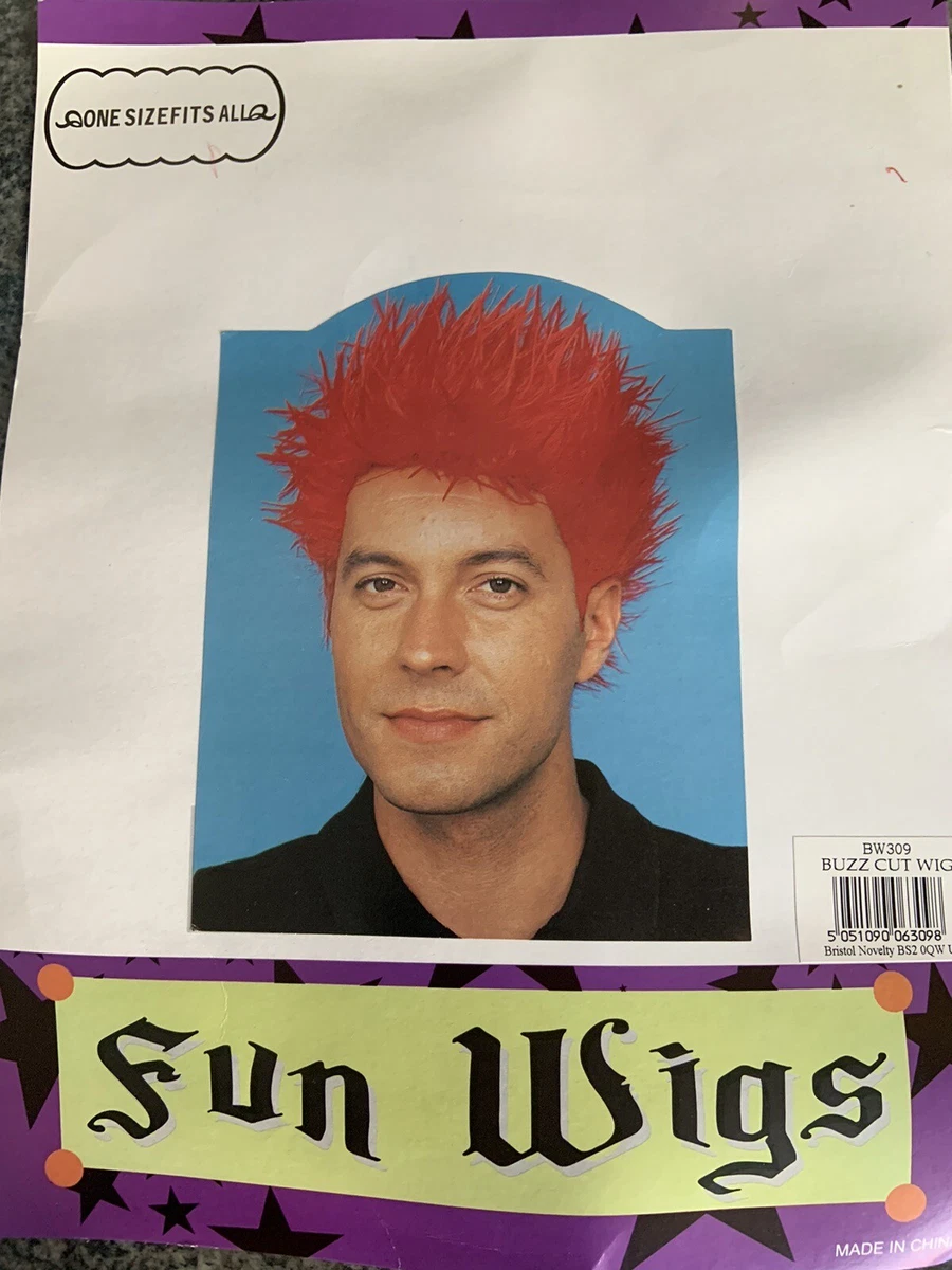 Bristol Novelty 80 s Spikey GREEN Wig Mens Fancy Dress New eBay
