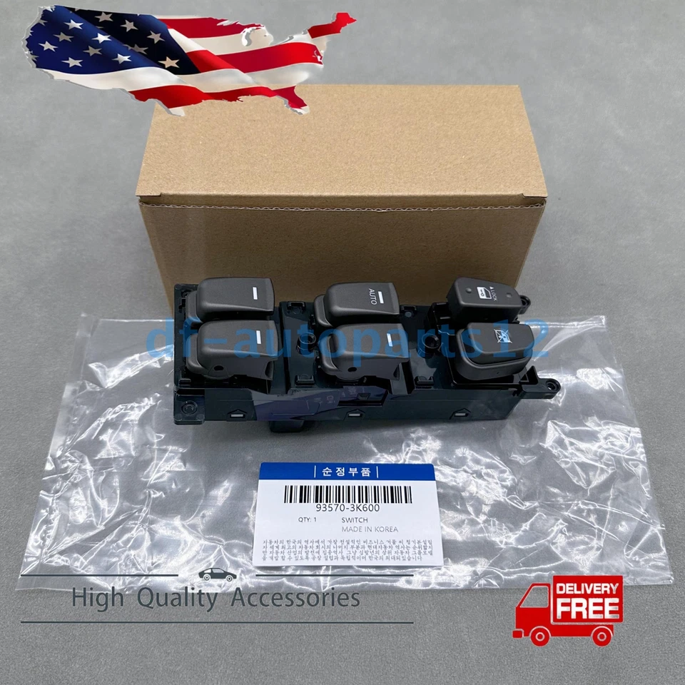 NEW For 2009-2010 HYUNDAI SONATA POWER WINDOW MASTER CONTROL SWITCH DRIVER SIDE Foto 3 de 4