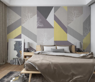 3D Purple Graphics Branch 46459NA Wallpaper Wall Murals Removable Wallpaper Fay