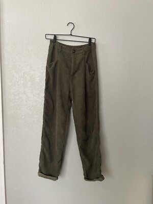 green corduroy pants women size 2