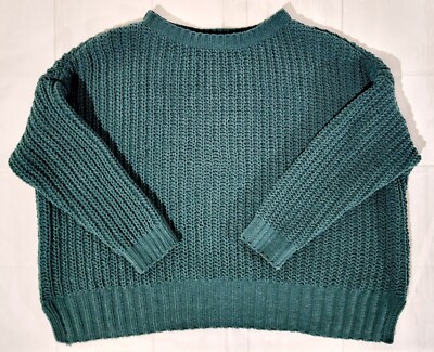 American Eagle Green Chunky Knit Oversized Sweater Size Small