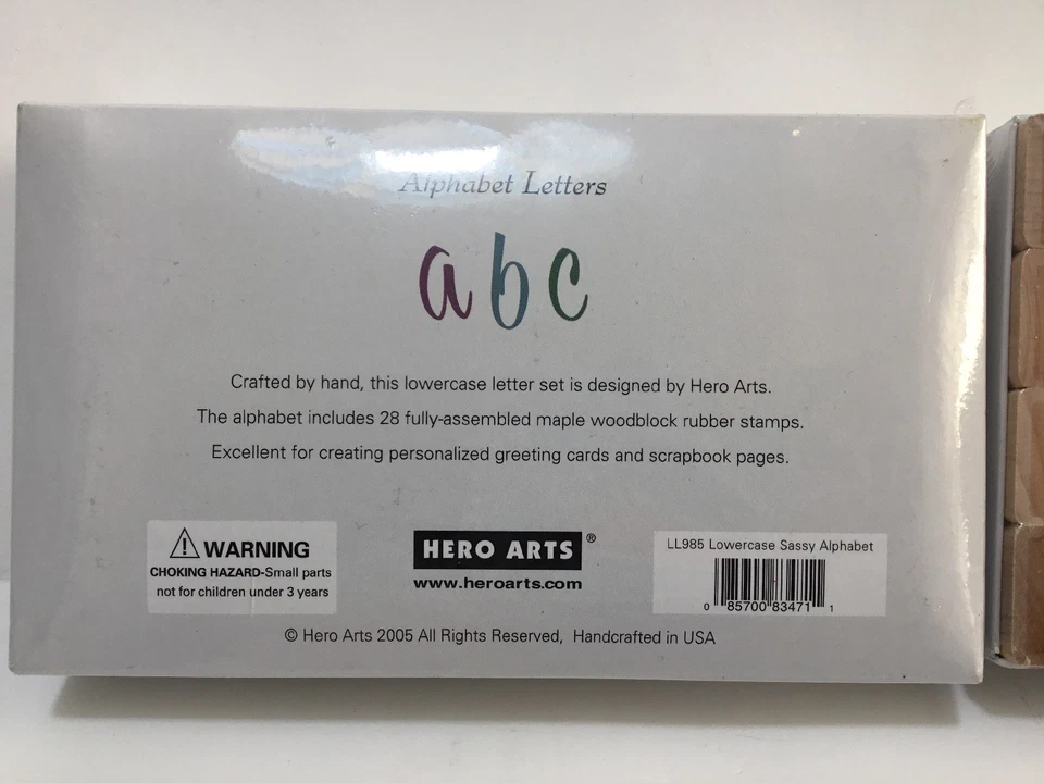 56 NEW Hero Arts SASSY Letters Alphabet Blocks Rubber Stamp Set LL985 & LL984 - Image 2 of 4