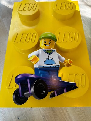 Lego 15in Minifigure Store Display Sign Skateboard Kid Wall Decoration ...