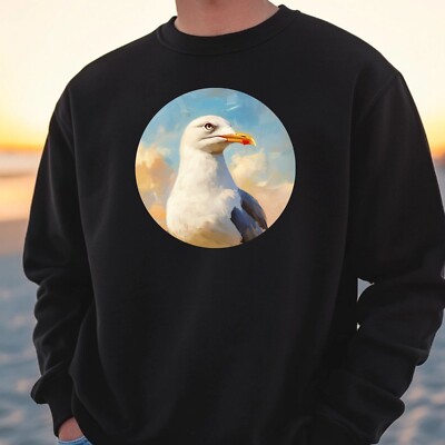 Seagull Portrait Sweatshirt Cosy and Perfect for Any Occasion S to 4XL