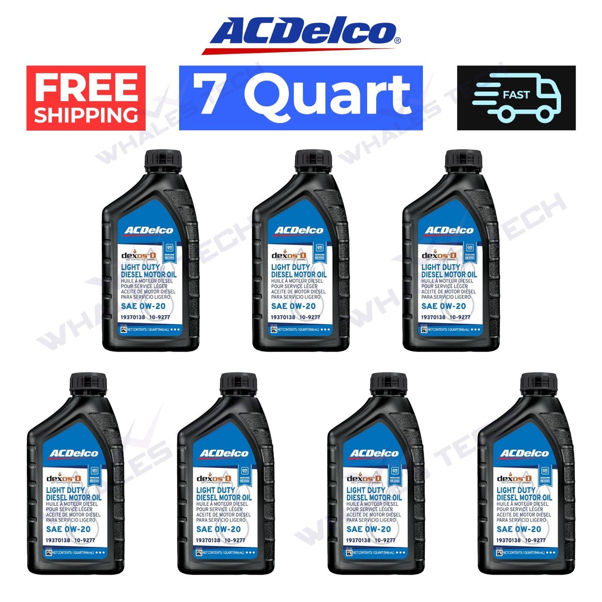 ACDelco 109277 0W-20 dexosD Full Synthetic Light Duty Diesel