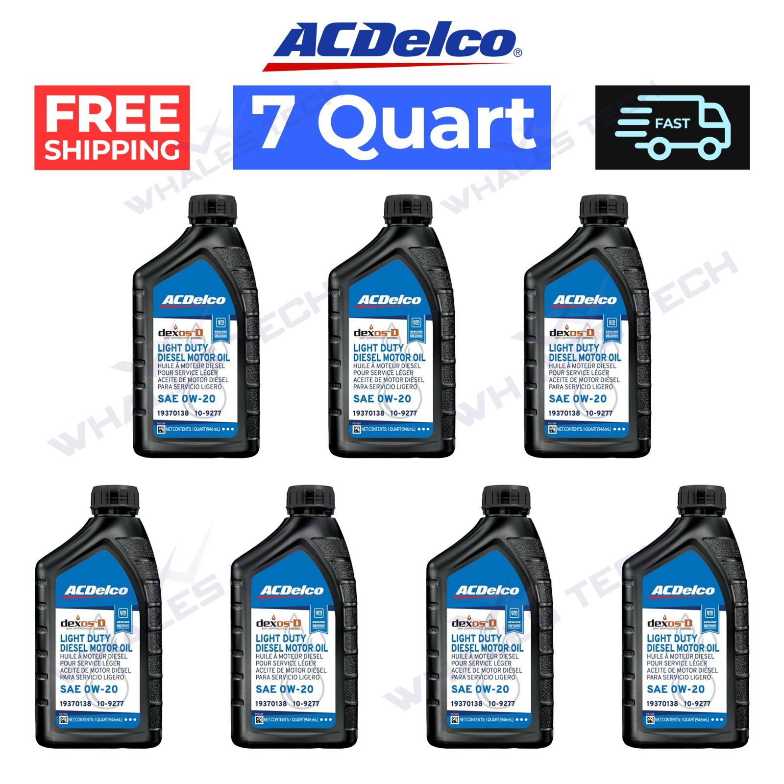 ACDelco 109277 0W-20 dexosD Full Synthetic Light Duty Diesel