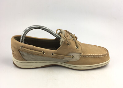Sperry Women's, Bluefish 2 Eye Boat Shoes Mesh Linen Tan sZ 9.5 M