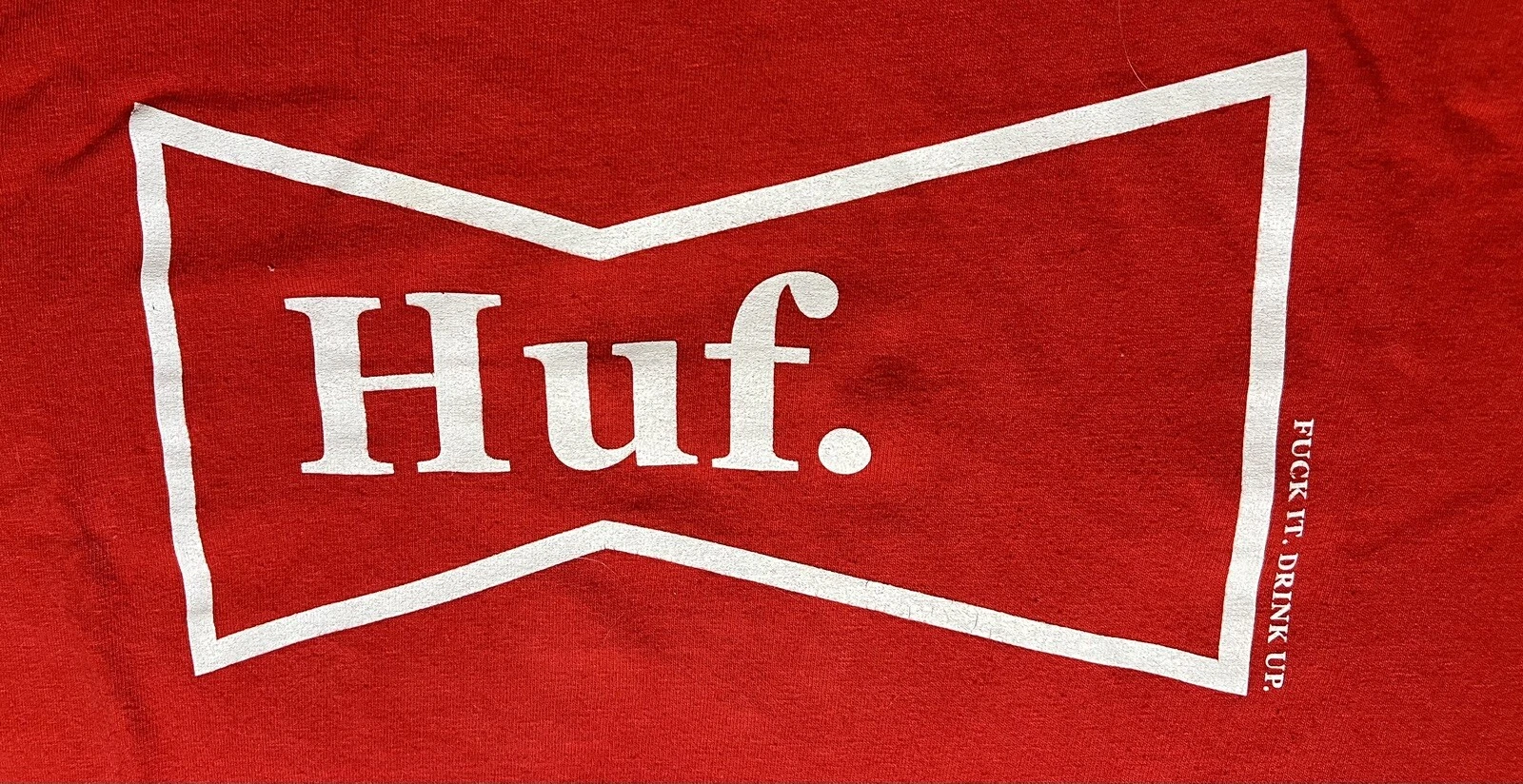 Vintage HUF SF Drink Up T shirt XL Red Keith Hufnagel Supreme
