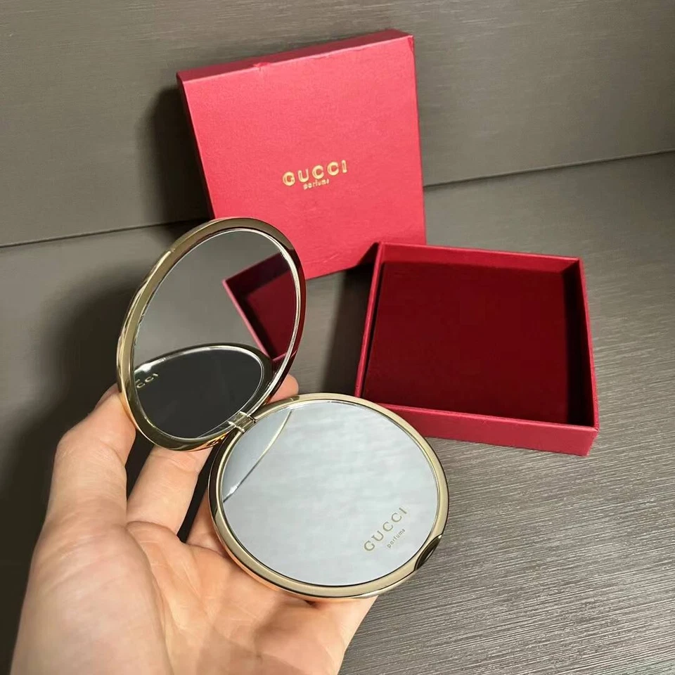 HOT Compact Pocket Mirror with Monogram Embossed, Brand New with Box, 7.5cm - Image 2 of 4