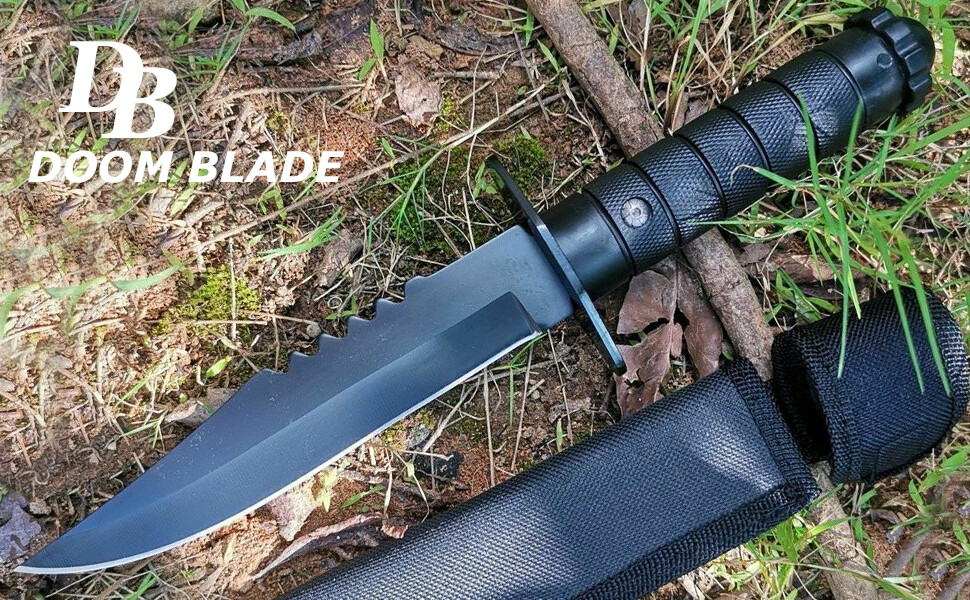 11" KBar Style Combat Knife & Sheath Military Army Tactical Hunting