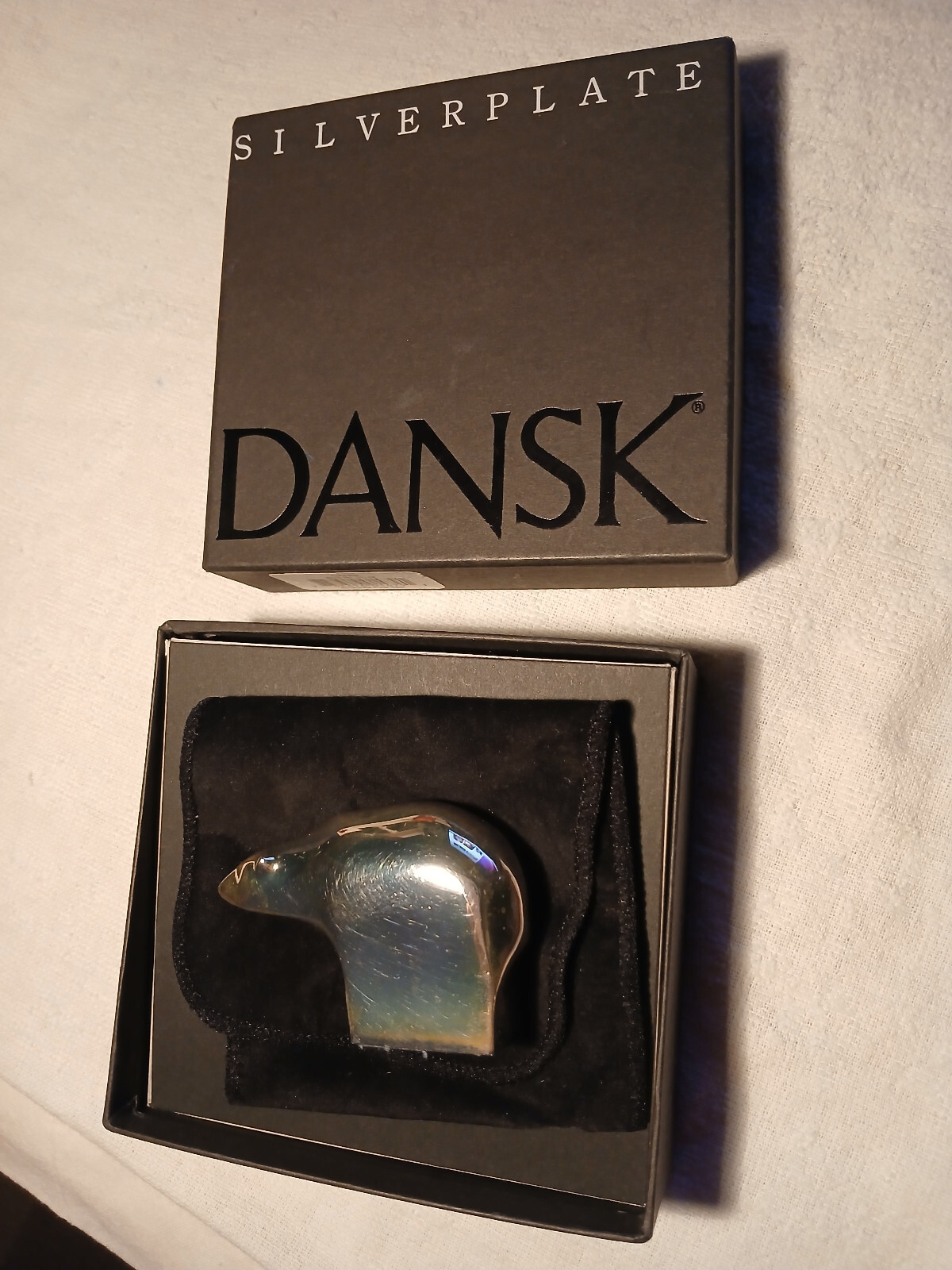 Dansk Silverplate Polar Bear paperweight, style 02166