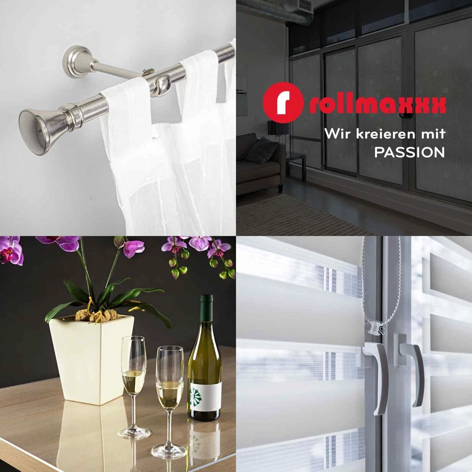 Gardinenstange Vorhangstange 19mm 1-läufig/2-läufig Edelstahl Design TOP Modern - Bild 3 von 3