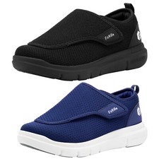 FitVille Men Diabetic Shoes Extra Wide Casual Slip-on Sneakers for Swollen Feet