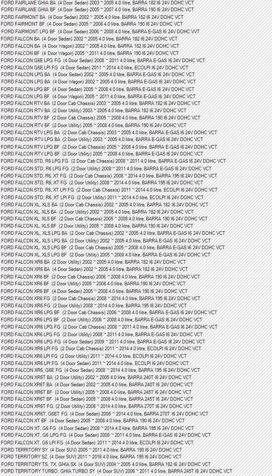 JUNTA COLECTOR ESCAPE FORD FALCON XR6T BA BF FG 4.0L BARRA 240T 245T 270T  Foto 2 de 2