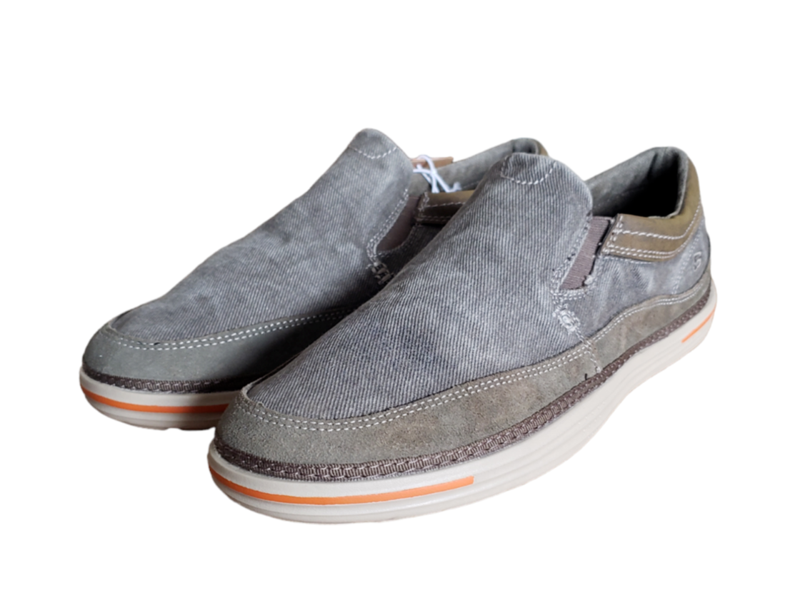 New Skechers Men\'s Expected Avillo Relaxed-Fit Khaki Slip-On 64109/Gray Size 9.5 Skechers Men main image 3