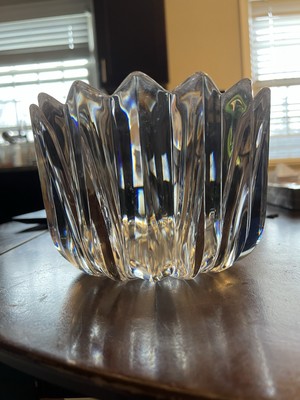 orrefors crystal bowl 7.5  X H 5.5 