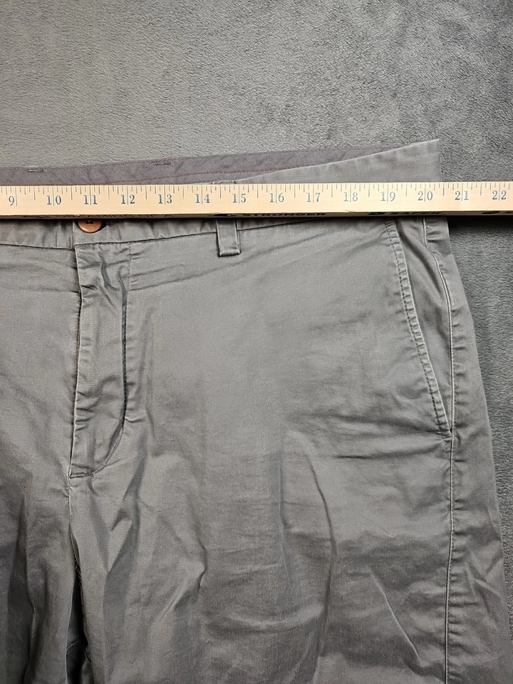 Tommy Bahama Boracay Pantalones Cortos Hombres 40 Gris Niebla Chino 10" Frente Plano Algodón Foto 4 de 4