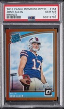 2018 PANINI DONRUSS OPTIC BRONZE #154 JOSH ALLEN ROOKIE RC PSA 10