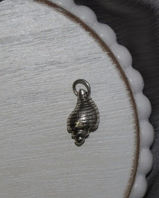 Conch Snail Seashell Sterling Silver Charm 4.2G / 0.7in 