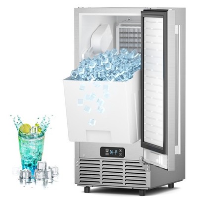 Commercial Ice Maker Stainless Steel Undercounter Freestanding Ice Cube Machine