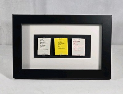Framed Charles Bukowski Matchbook Poems Rare Jay s Engraving Limited #1 / 3  Art