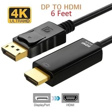 LOT Display Port to HDMI Cable DP Adapter Converter Audio Video PC HDTV 1080P