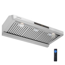 36 Inch Under Cabinet Range Hood w/Oil Collector, 4 Fan Speeds, Touch/Gesture