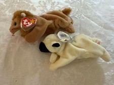 INT 1996 Ty Beanie Baby Set: Roary & Chops | "The Lion and the Lamb" | 4th Gen