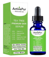 Premium TEA TREE Big Size 2 Oz/60 ml Oil for Acne, 20 B3 MSM Hyaluronic ...